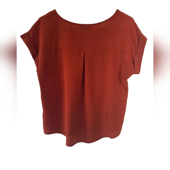 Love J Terracotta Blouse with Side Buttons - Picture 2 of 4